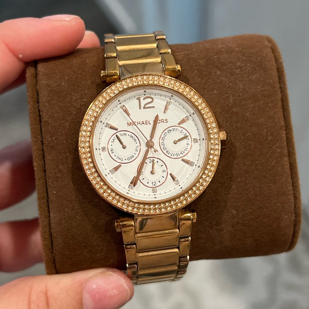 Michael Kors Gold-Tone Women's Watch with Crystal Accents
